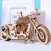 3d wooden puzzle model motorcycle diy handmade mechanical for children adult kit mechanical game assembly