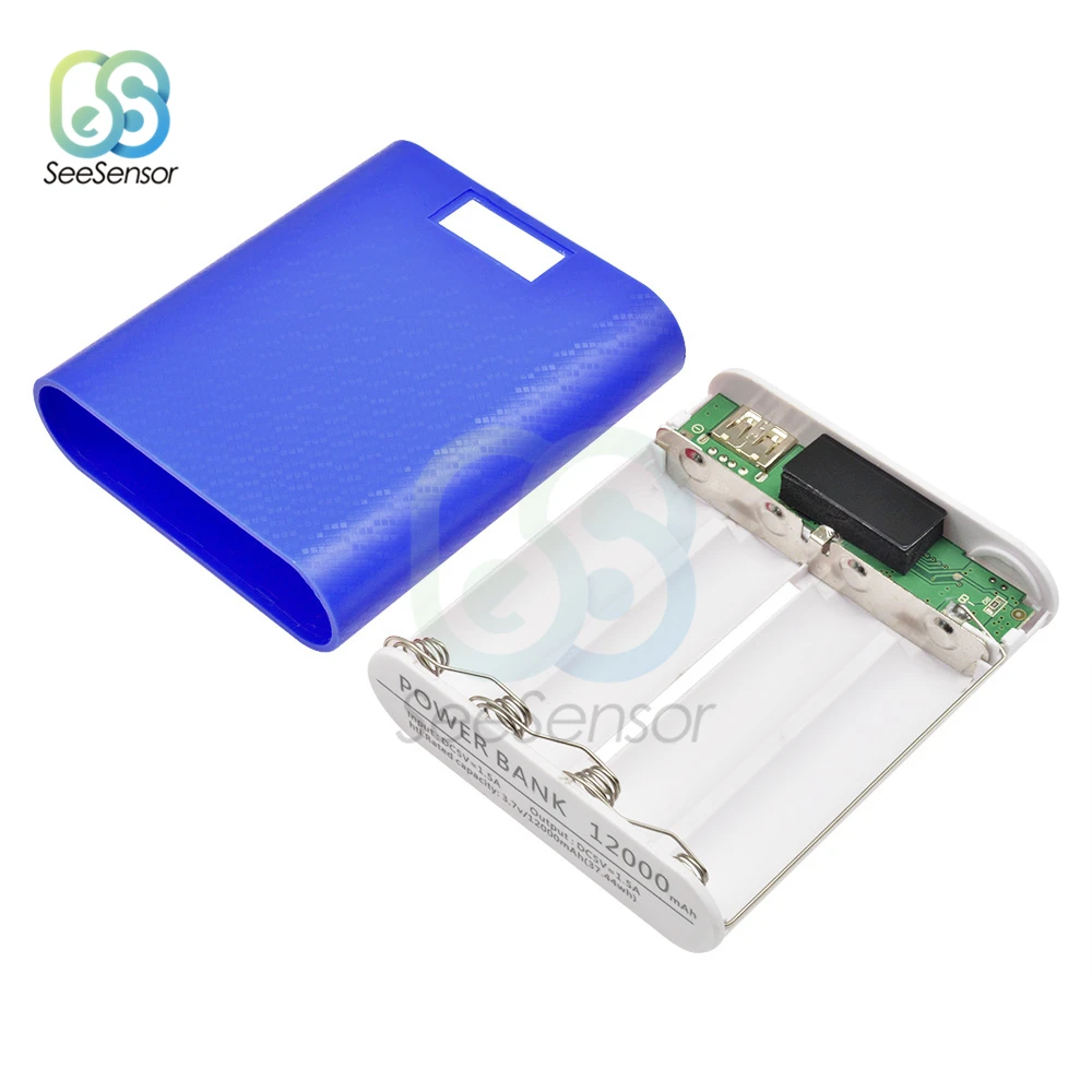 4X18650 USB банк питания зарядное устройство чехол DIY корпус коробка с экраном дисплея для iPhone Android смартфон