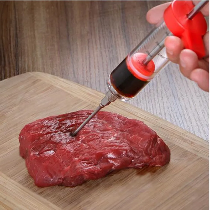 

Meat syringes sauces marinades Party Turkey Needles steak Injector Chicken Roast Kitchen Cooking Injection Spices