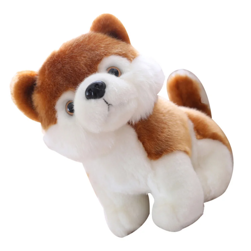 

1PC 18CM Stuffed Akita Doll Cartoon Simulation Plush Dog Desktop Decoration