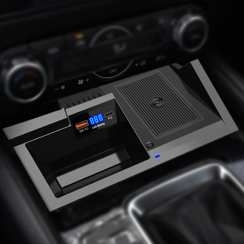 Автомобильное беспроводное зарядное устройство QC3.0 Quickcharge USB Type-C Plug &amp Play