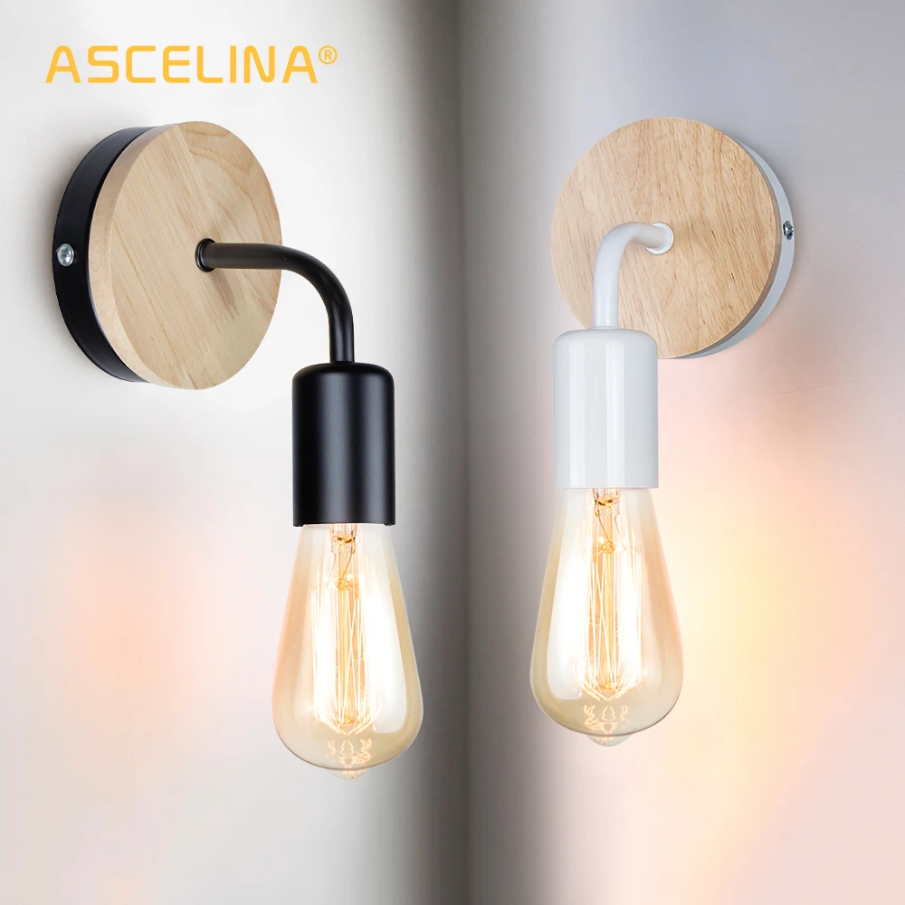 Деревянная настенная ретро лампа E27 110 В 220 В|metal wall lamp|lamp led wallwall lamp industrial |