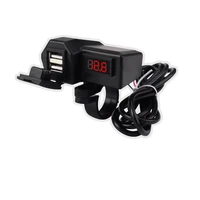 3 4a motorcycle phone charger waterproof fast charge dual usb with voltmeter
