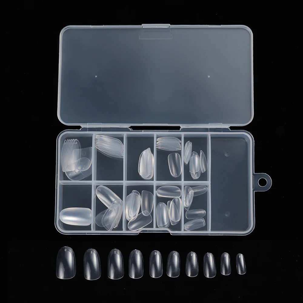 TKGOES 100 шт + коробка круглые ногти Короткие искусственные Акриловые Ногти Салон