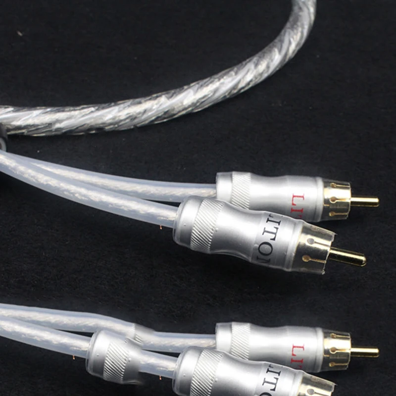 Hifi Liton посеребренный двойной фильтр кольцо линия звукового сигнала RCA разъем