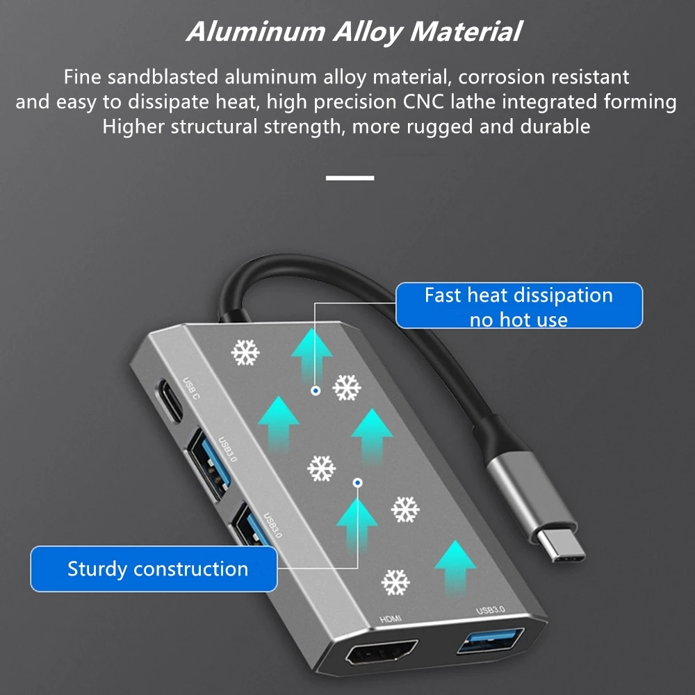 Tebe Тип usb C концентратор Многофункциональный 5 в 1 USB конвертер 3 0 высокое Скорость