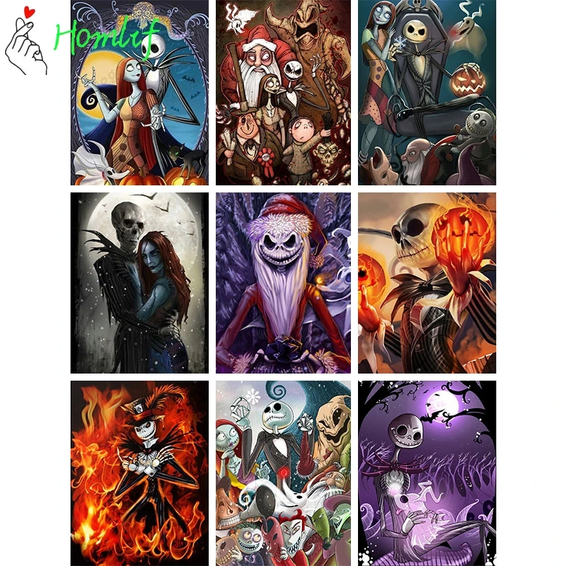 Полная 5D алмазная картина Кошмар перед Рождеством полная квадратная Алмазная