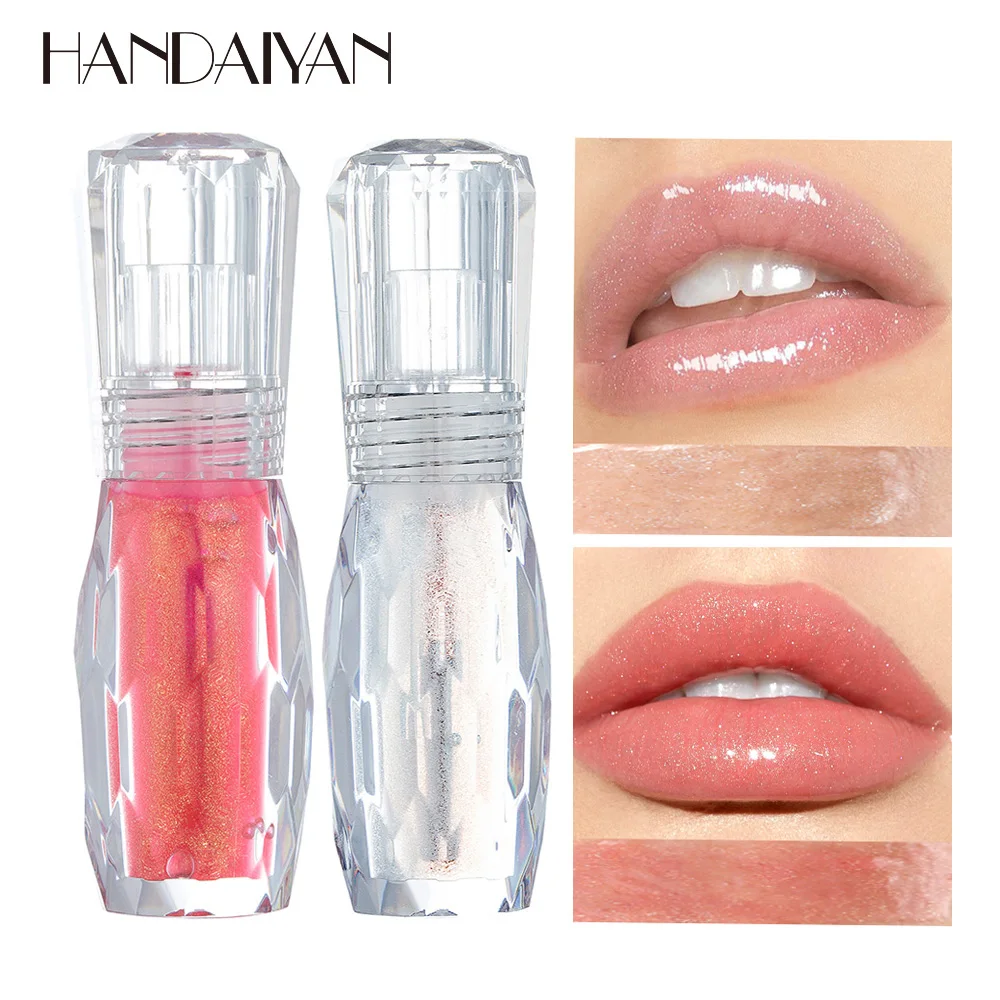 HANDAIYAN Shimmer желе блеск для губ увеличитель Макияж яркие прозрачные жидкая губная