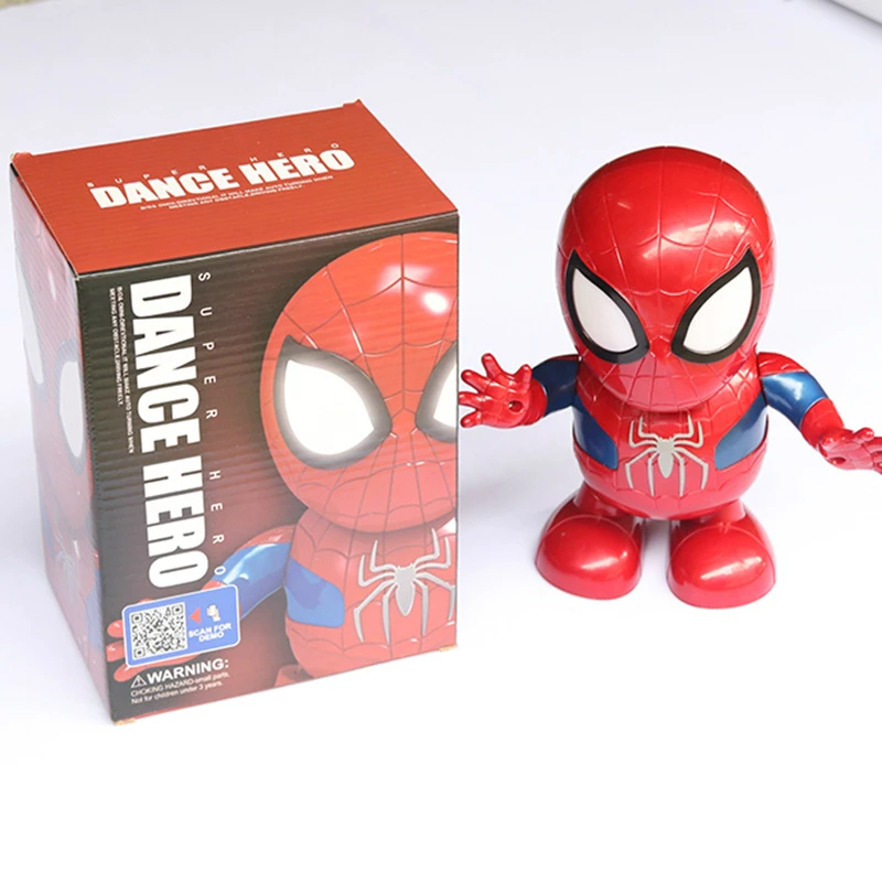 Spider-Man Lanpulux Железный Человек Робот Детская лампа Marvel светодиодный светильник s музыка танец детский ночной Светильник s креативный светильник - Испускаемый цвет: Spider-Man