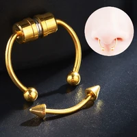 1 set goth punk fake piercing nose ring hoop septum rings for women body jewelry gifts fashion magnetic nose studs hot sale