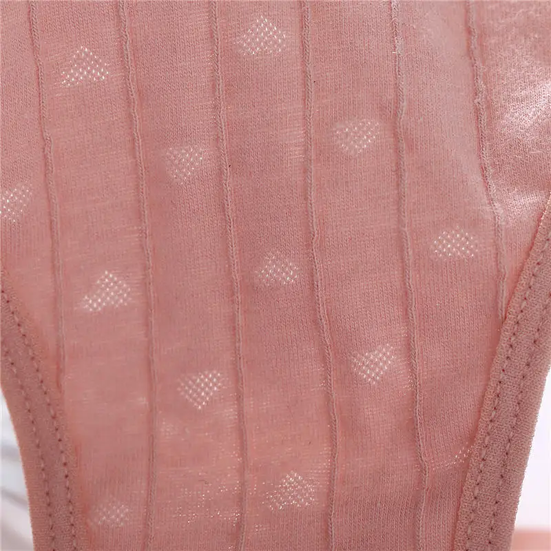Women Cotton Panties Sexy Low Waist Underwear Panties for Female Lingerie Underpants Hollow Heart Embossed Briefs Solid Color
