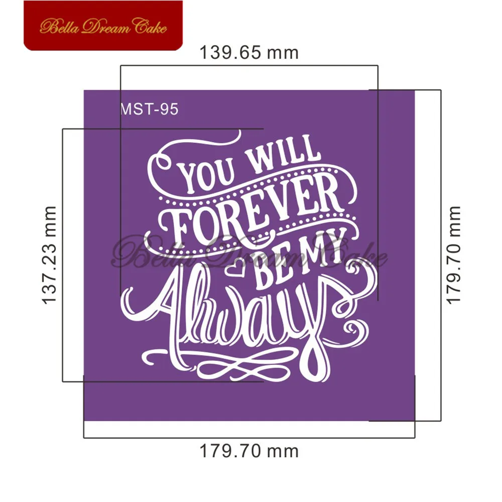 Сетчатый трафарет с надписью You Forever Be My Always кружевная форма для помадки
