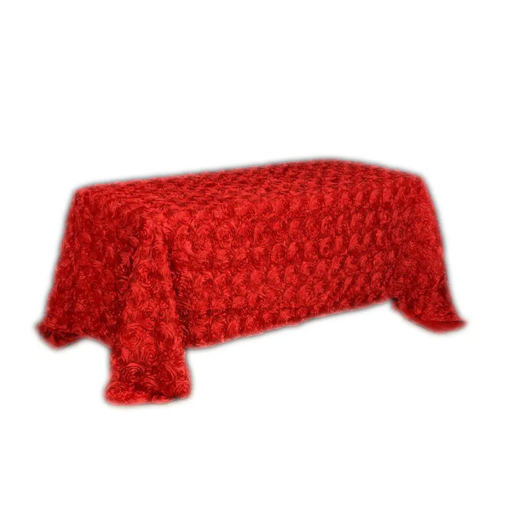 Прямоугольная 3D атлас с розочками скатерть для домашнего стола декор свадебной