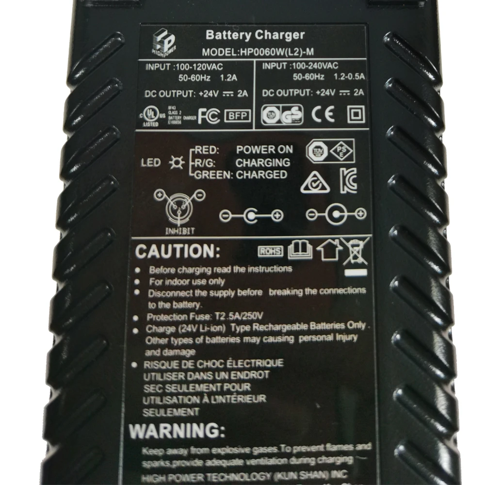 24V 2AH/3AH/5AH/6AH литиевая батарея зарядное устройство HP0060w электрических инвалидных