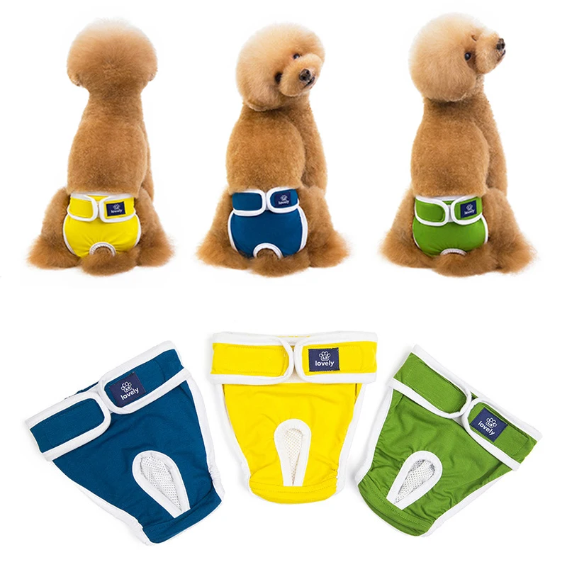 

Pet Physiological Pants Cotton Breathable Dog Menstrual Pants Clean Hygienic Dog Sanitary Pants Solid Color Casual Pet Supplies