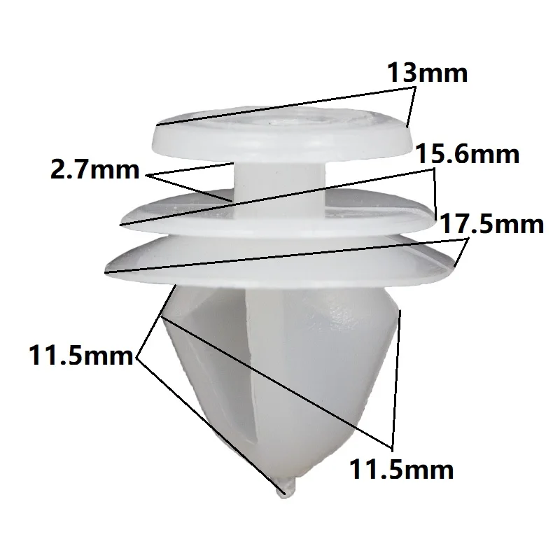 100PCS Фиксированный дверной бампер для peugeot 307 206 308, Citroen, автомобильный порог, накладка на дверь, фиксаторы - Название цвета: 100PCS