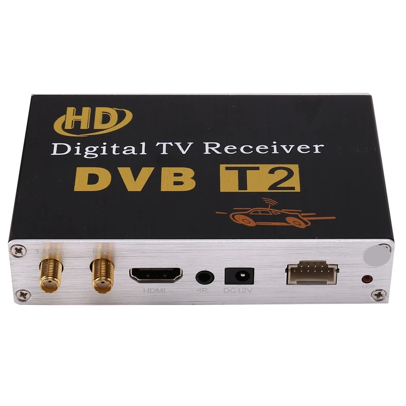 

NEW-M-718 Antenna 2 Tuner Car HD DVB-T2 4 Video Output Cars Digital TV Turner Receiver Tv Box 120-150KMH Russia Hot