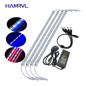 12 В постоянного тока 0,5 м 5630 Светодиодный ная жесткая полоса IP68 водонепроницаесветодиодный Светодиодная лента для выращивания растений красный синий 5:1,3:1 для аквариума теплицы гидропоники