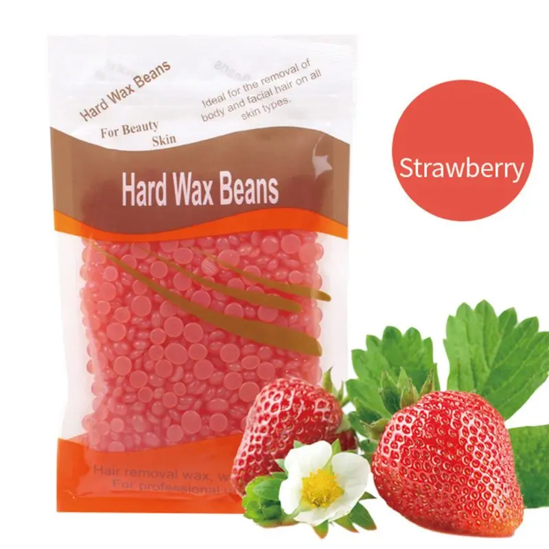 

X7JA 100g Natural Herbal Scent Hard Wax Beans Unisex Depilatory Hot Film Beads Waxing Pellets No Strip Nose Body Hair Removal