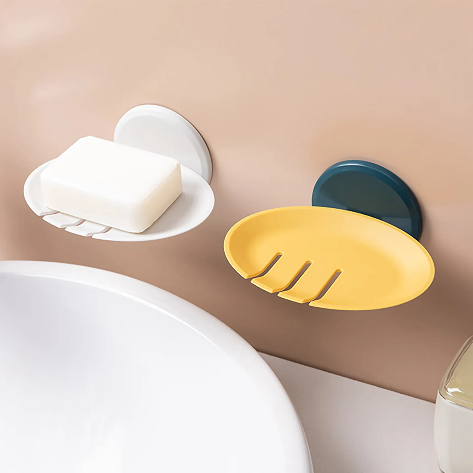 

Perforated Soap Rack Plate Dispenser Box Container Bathroom Soap Shelf Dish Wall-mounted Storage Rack Drain Holder Case