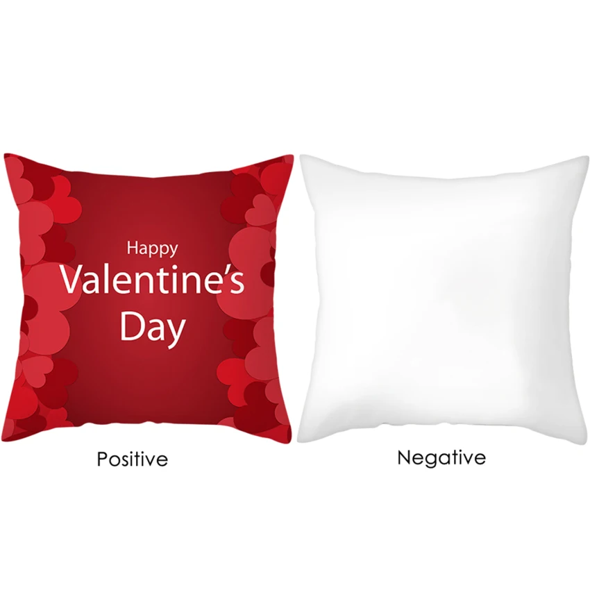 

Nanacoba Valentine's Day Pillow Case Home Decoration Red Heart Throw Pillowcase for Sofa Bed Creative Decorative Cushion Cover