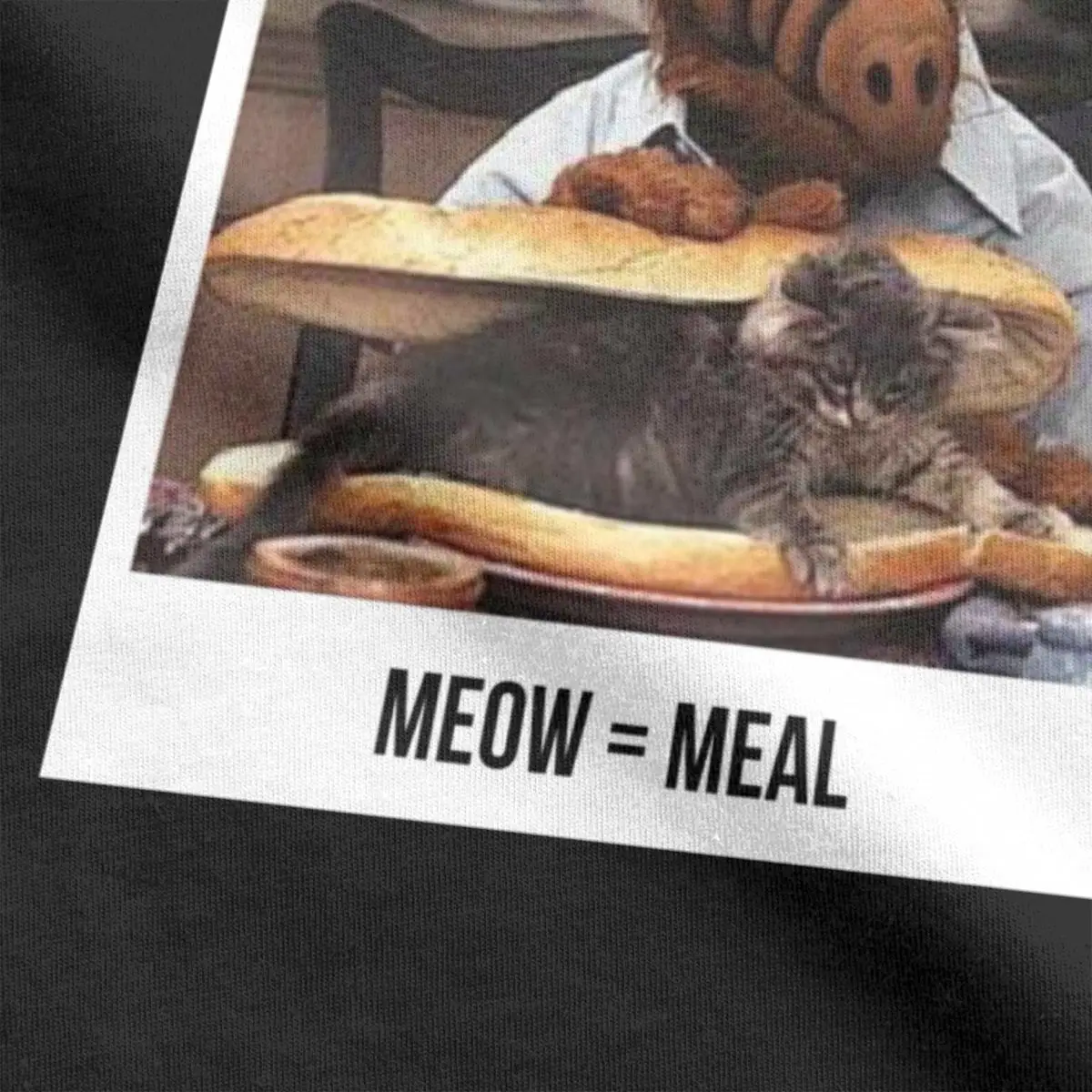 Мужская футболка с коротким рукавом Alf Meow из чистого хлопка круглым вырезом Melmac 80s