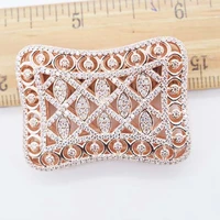 38x48mm womens high quality classic square shaped zircon bracelet buckle necklace buckle sweater chain connection buckle