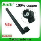 EOTH 2,4g антенна 5dbi sma male wlan Wi-Fi 2,4 ГГц антенна pbx iot модуль маршрутизатор tp link сигнальный приемник антенна с высоким коэффициентом усиления