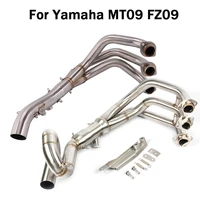 for yamaha mt09 fz09 slip on exhaust system pipe front link tube motorcycle escape modified connect pipe stainless steel