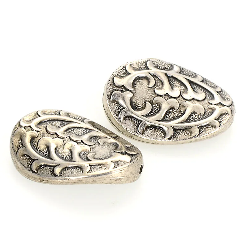 15 шт., гофрированные акриловые бусины 35 х24 мм с овальным покрытием