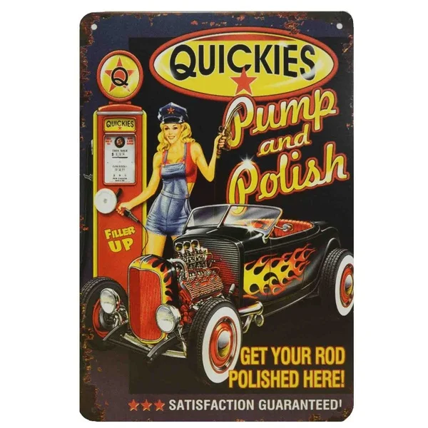 

Quickies горячий стержень металлический жестяной знак Декор Бар Паб домашний винтажный Ретро постер кафе
