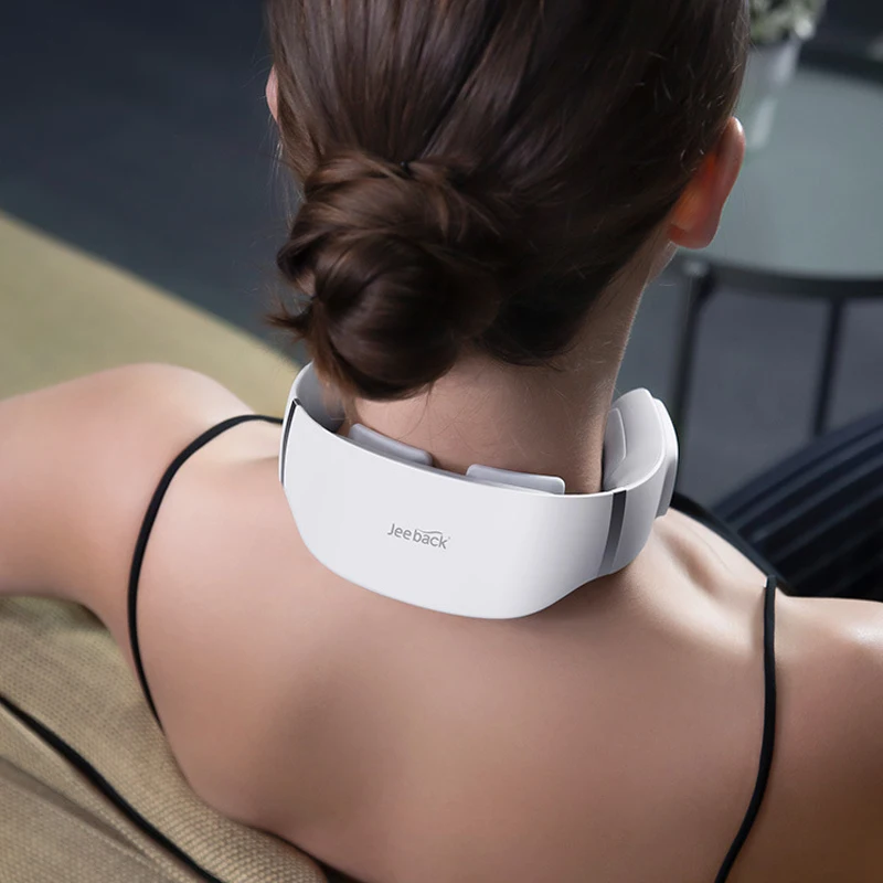 Новый Jeeback G3 Электрический беспроводной массажер для шеи десятки импульсов