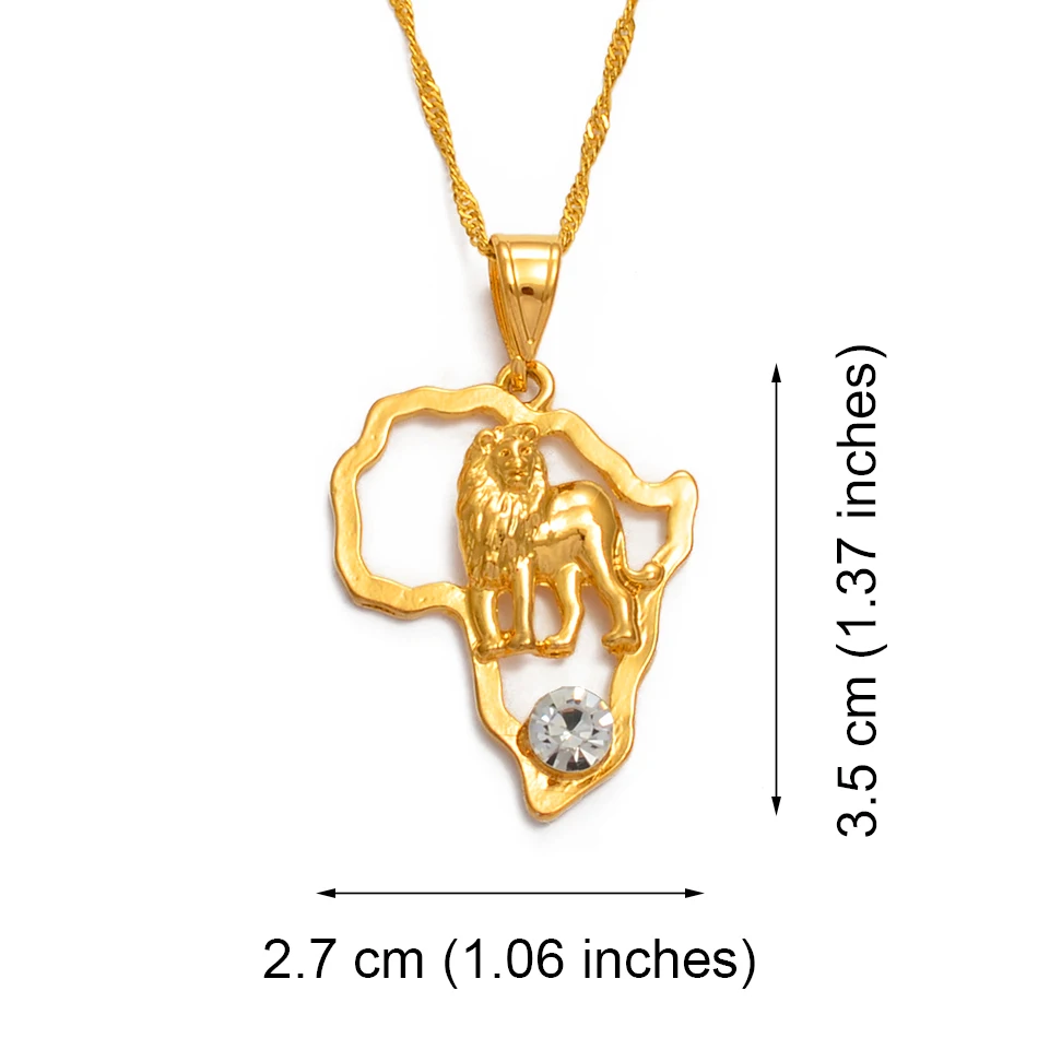 Женское Ожерелье с изображением карты Африки Anniyo ожерелье золотого цвета