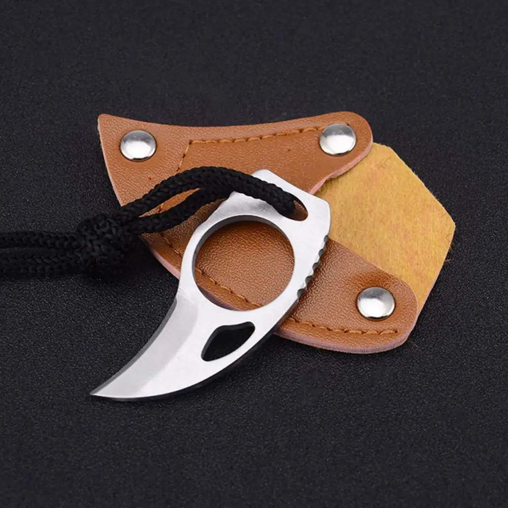 

1 Pc Mini Handmade Combat Claw Karambit Ring Outdoor Camping Multi-tool Handy Multiuse Knife