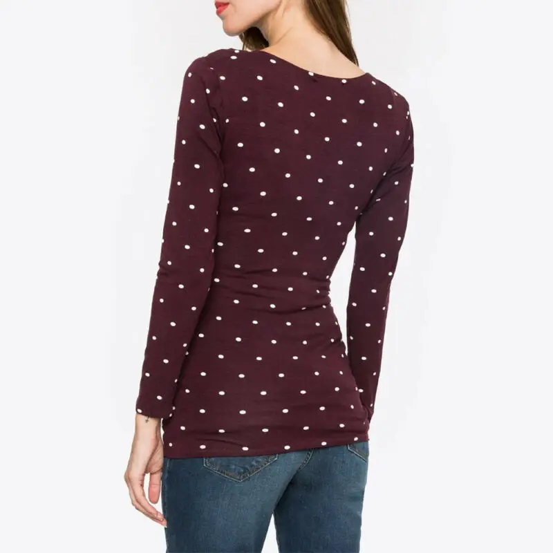 2019 Женская одежда для беременных Одежда кормления Футболка Блузка Повседневная