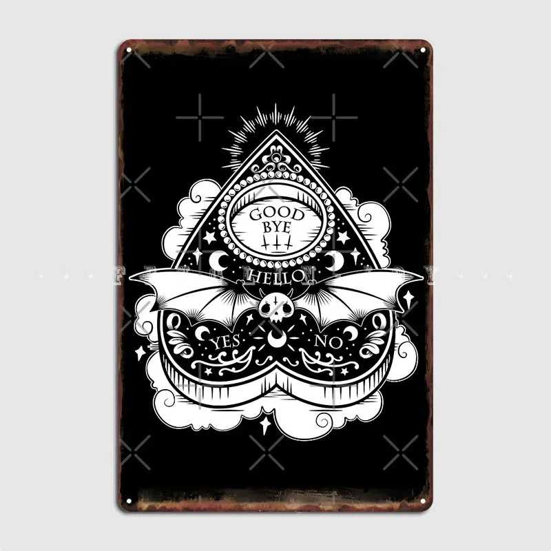 

Ouija, ужасный металлический знак, кинотеатр, гостиная, клуб, бар, Классический фотографический знак