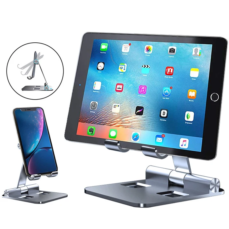 

Aluminium Alloy Tablet Stands Phone Holder Stand Smartphone Support Tablet Desk Portable Metal Cell Phone Holder for iPhone iPad