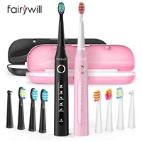 fairywill sonic electric fast smart timer ultrasonic professional toothbrush fw 507 waterproof ipx7 replacement 8 heads 5 modes
