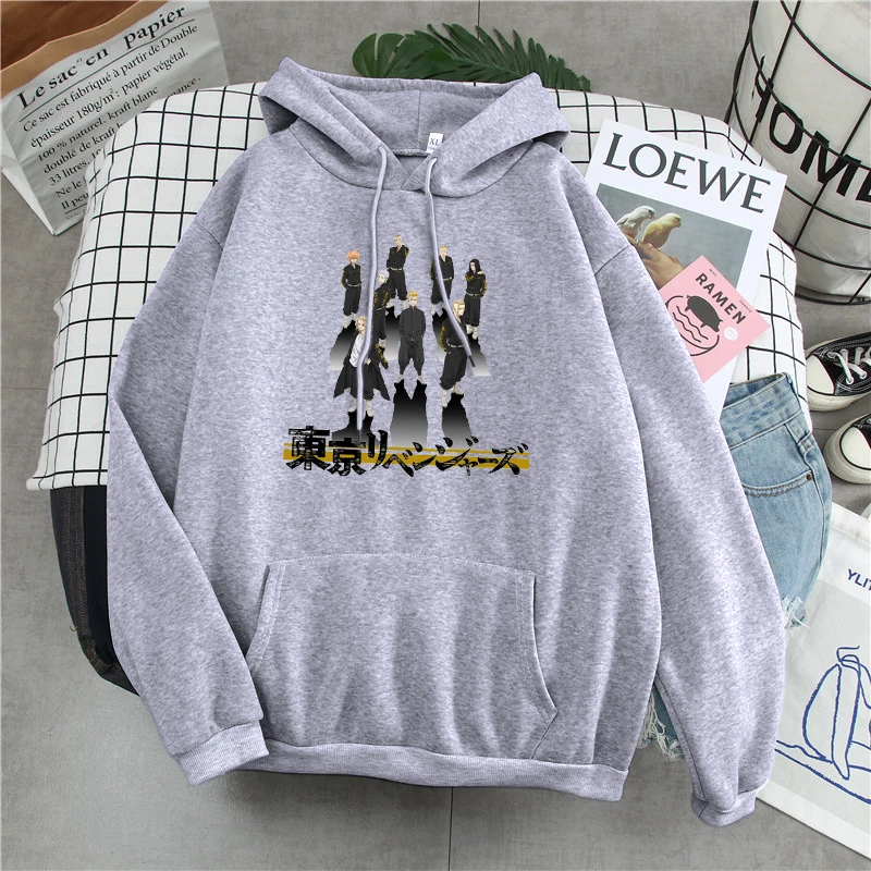 

Man Hoodies Tokyo Revengers Harajuku Sweatshirts Japan Comics Anime Hooded Clothing Mens Winter Loose Casual Fleece Sweatshirt