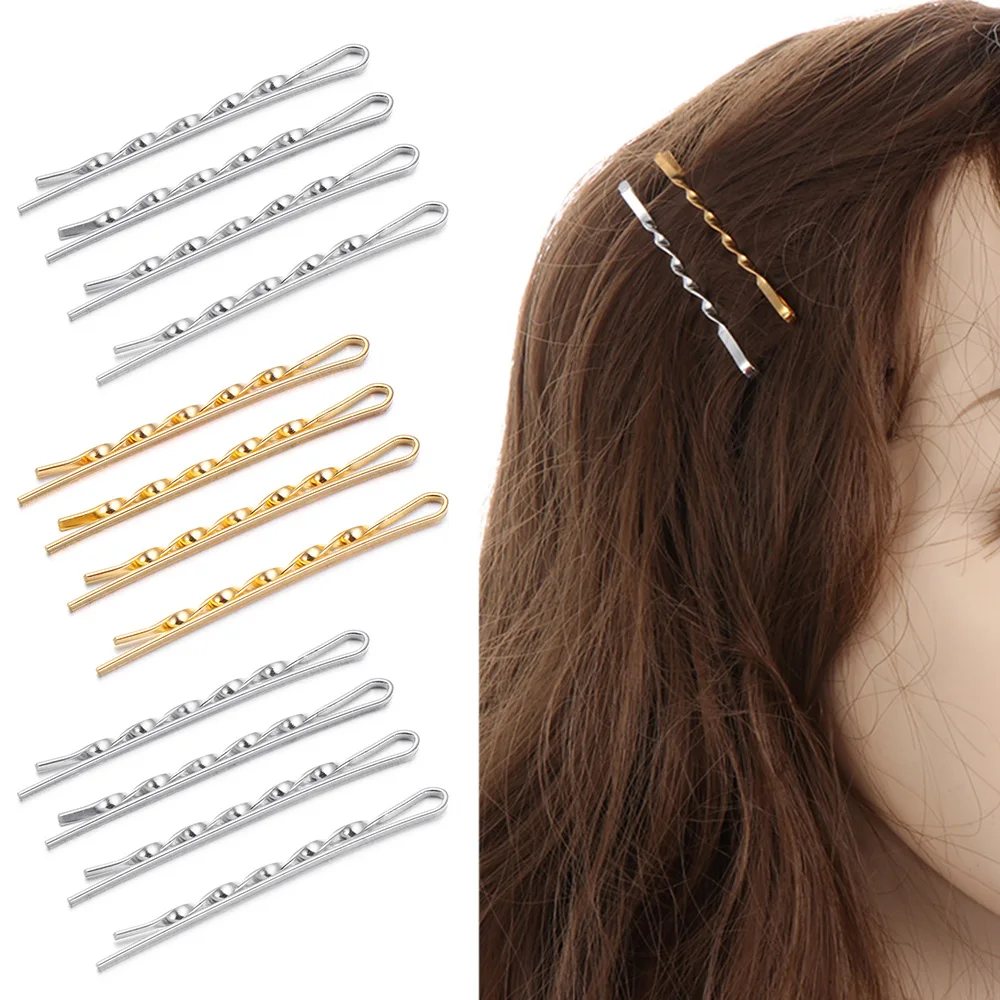 Новинка 24 шт./компл. 5 см золотые и серебряные заколки для волос Спиральные