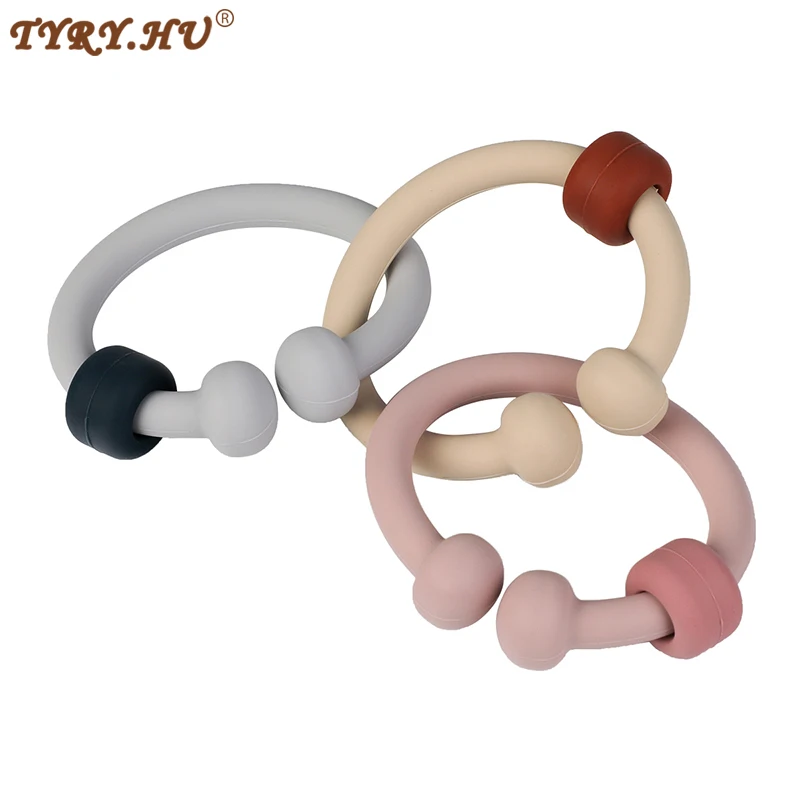 

TYRY.HU 3pcs Baby Bracelet Soft Silicone Teether Baby Toys BPA Free Food Grade Safe Silicone Teethers Baby Silicone Bracelet