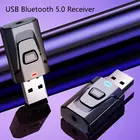 USB Bluetooth-совместимый приемник передачи 5,0, адаптер с микрофоном, адаптер EDR, адаптер AUX 3,5 мм для ТВ, ПК, наушников, домашняя стереосистема, автомобильное Hi-Fi-аудио