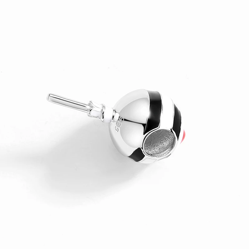 925 стерлингового серебра Круглые Эмалированные Шарм конфеты в форме изысканный