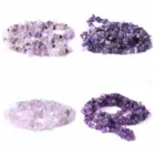Бусины из натуральных аметистов, фиолетовые кварцевая галька бусины с драгоценными камнями для бисероплетения сделай сам, ожерелье, браслет, 16 дюймов, 5-8 мм