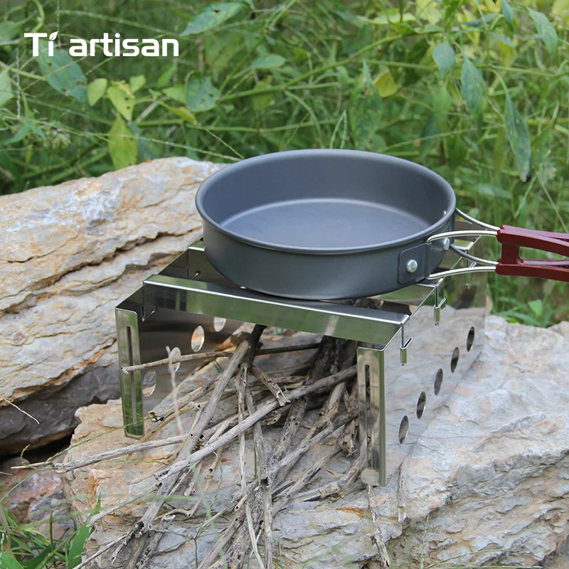 

Tiartisan Outdoor Stove Compact Lightweight Backpacking Wood Stove Portable Outdoor Cooking Picnic Stainless Steel mini stove