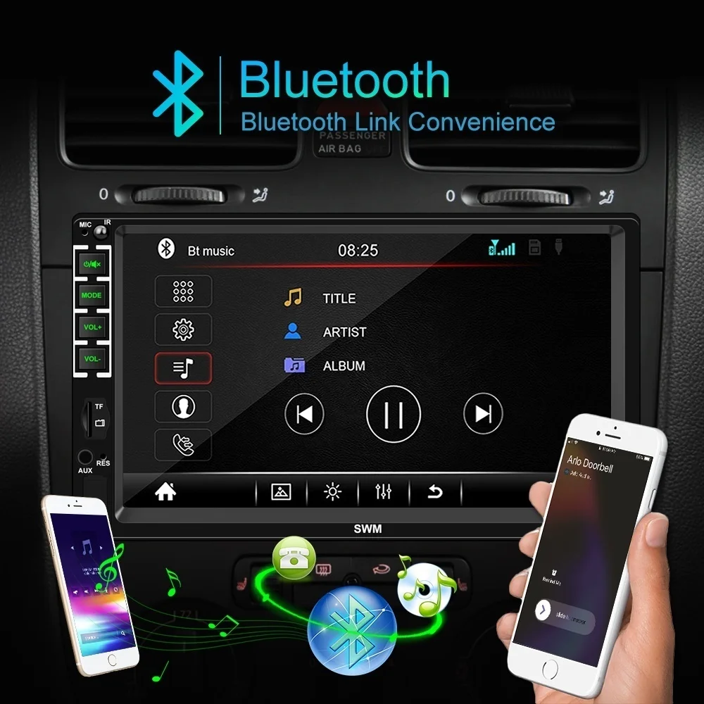 Автомагнитола 7 дюймов стерео с Bluetooth AUX/USB/FM 2 Din MP5 плеер сенсорный
