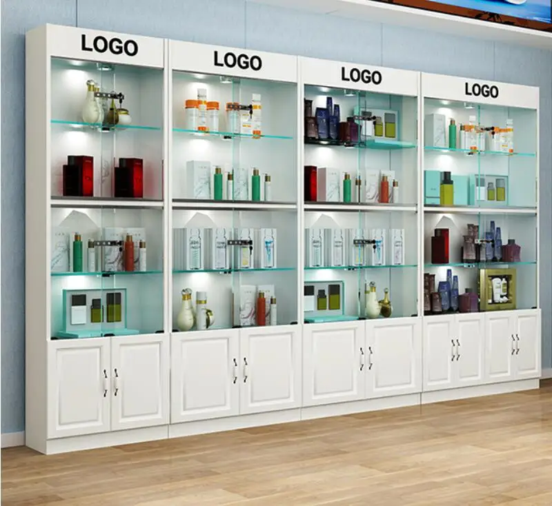 Для косметики шкаф витрина для салонов красоты показать информацию о товаре