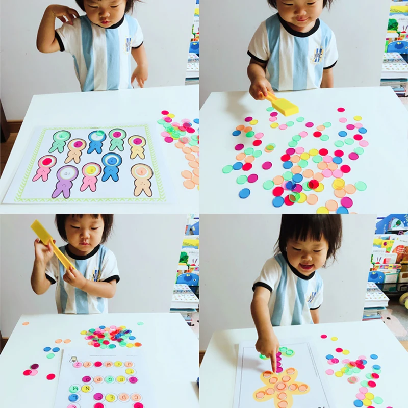 Обучающие игрушки набор магнитных палочек с прозрачными цветными счетными