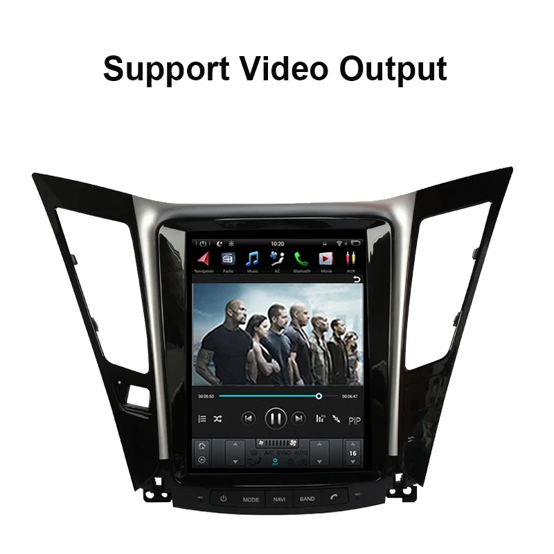 10 4 дюймовый экран в стиле Tesla Android 9 0 автомобильный GPS навигатор для HYUNDAI SONATA 2012 2014