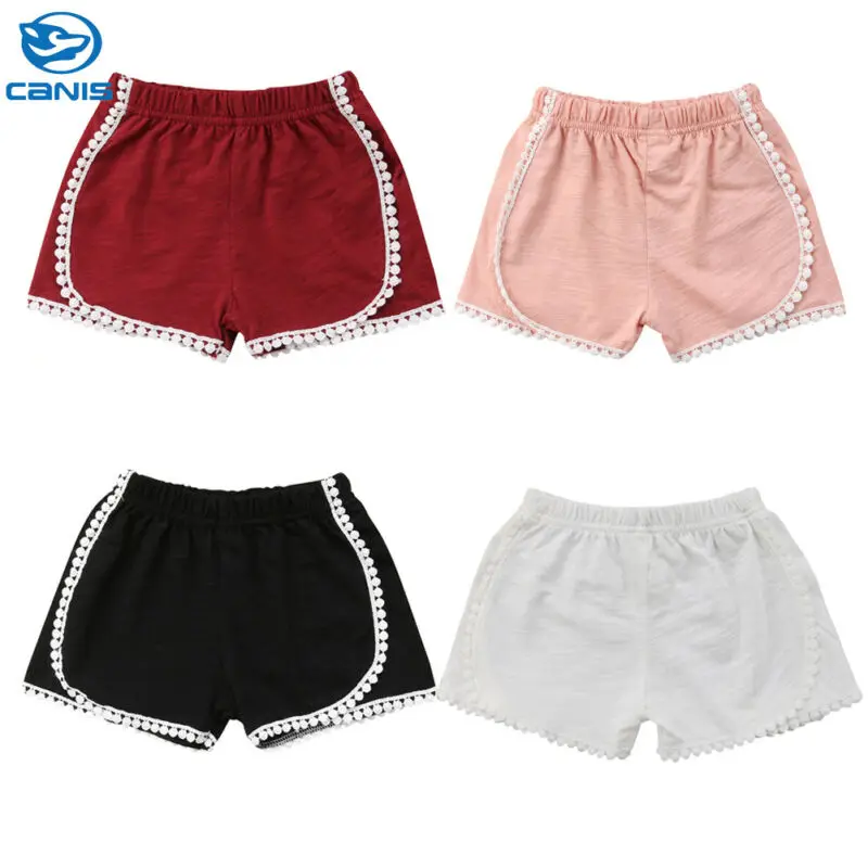 Новинка 2020 брендовые Хлопковые Штаны для маленьких девочек однотонные